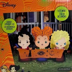 🔥 NIB Disney Hocus Pocus Sanderson Sisters - 5' ft Halloween Inflatable 🔥